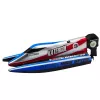 LEAN TOYS Remote Controlled RC Motorboat Blue-Silver 14cm