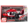 LEAN TOYS Rescue Helicopter with Hook, Stretcher, Lights & Sounds, Red, 1:16 Scale