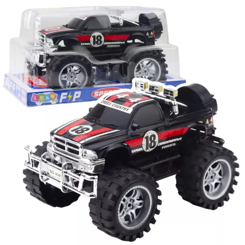 LEAN TOYS Off-Road Vehicle with Rear-Wheel Drive, Red and Black