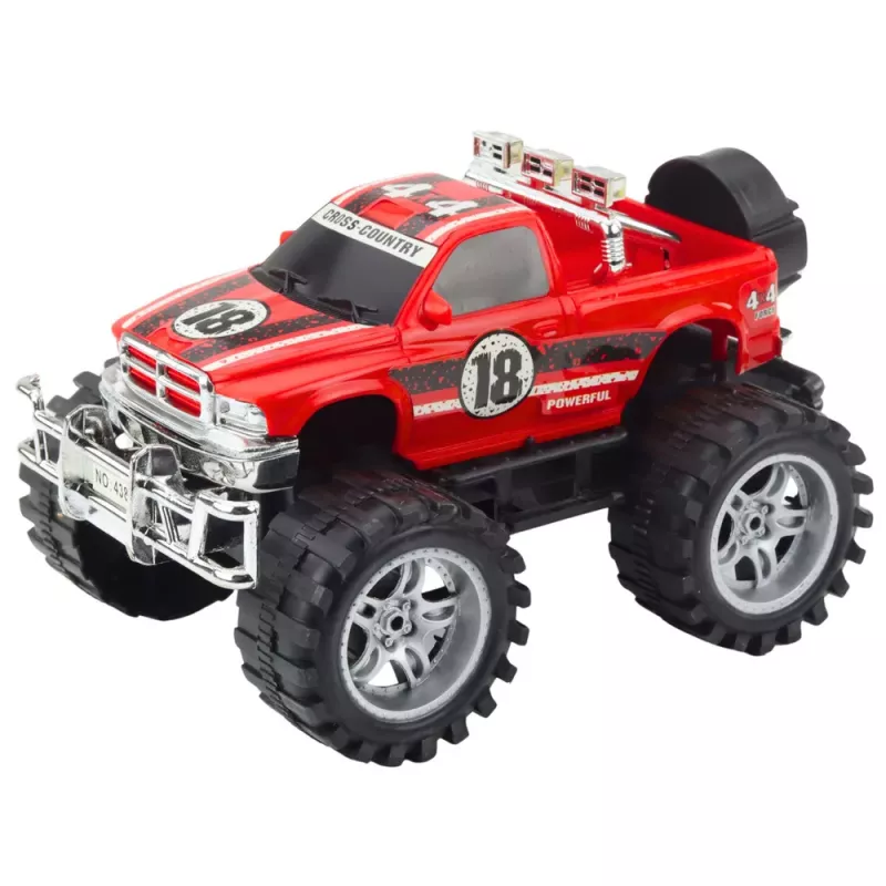 LEAN TOYS Rear-Wheel Drive Off-Road Vehicle with Large Wheels, Red 27cm