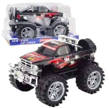 LEAN TOYS King Rear-Wheel Drive Off-Road Vehicle with Red and Black 27cm