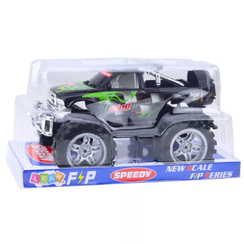 LEAN TOYS King Rear-Wheel Drive Off-Road Vehicle Green and Black 27cm