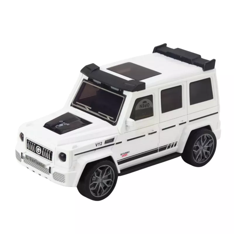 LEAN TOYS Off-Road Car Metal Hidden Car Light Sound White Blue