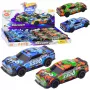 LEAN TOYS XS06 Race Car Drive Lights Sounds Orange Blue