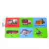 LEAN TOYS Set of Metal Car with Camper Trailer Blue