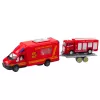 LEAN TOYS Fire Trucks Cars Drive Set Red