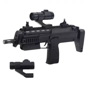 LEAN TOYS Toy Rifle Weapon with Lights, Sounds and Sight, Black, 41 cm