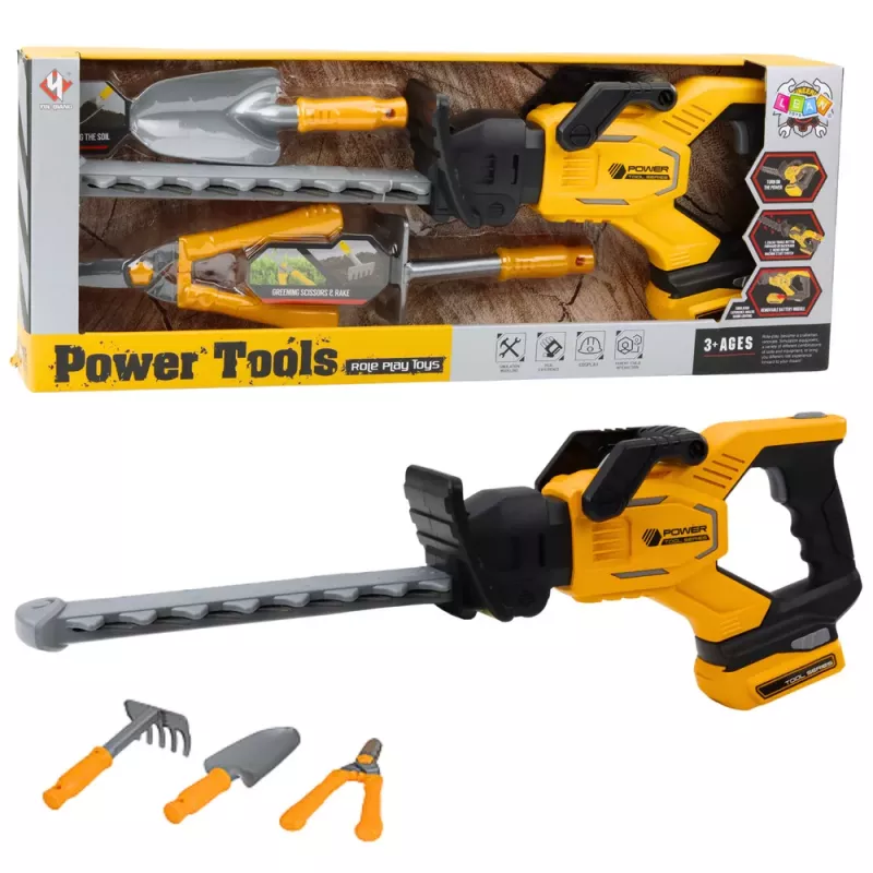 LEAN TOYS Gardening Set For Kids Electric Scissors Pruner Shovel