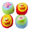 LEAN TOYS Set of Soft Balls for Toddlers Colorful Fruits 4pcs