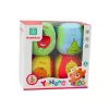 LEAN TOYS Set of Soft Balls for Toddlers Colorful Fruits 4pcs