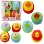LEAN TOYS Set of Soft Balls for Toddlers Colorful Fruits 4pcs