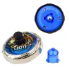 LEAN TOYS Flying Disk Lion Spinner Launcher Set Blue