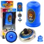 LEAN TOYS Flying Disk Lion Spinner Launcher Set Blue