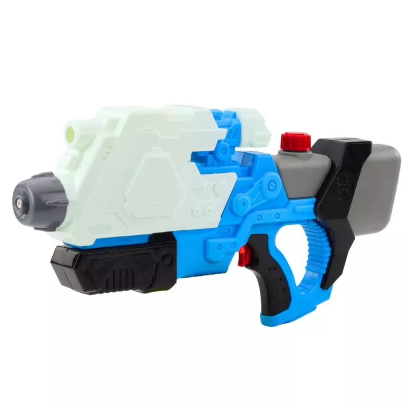 LEAN TOYS Mechanically Pumped Water Rifle Pistol White and Blue 650ml
