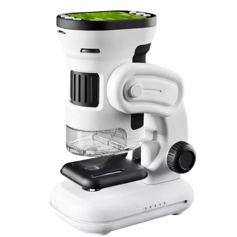 LEAN TOYS Educational Digital Microscope with Screen, 1000X LED Video Photo Function