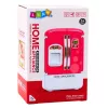 LEAN TOYS Toy Refrigerator For Kids Fruit Juice Lights Sounds Pink