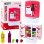 LEAN TOYS Toy Refrigerator For Kids Fruit Juice Lights Sounds Pink