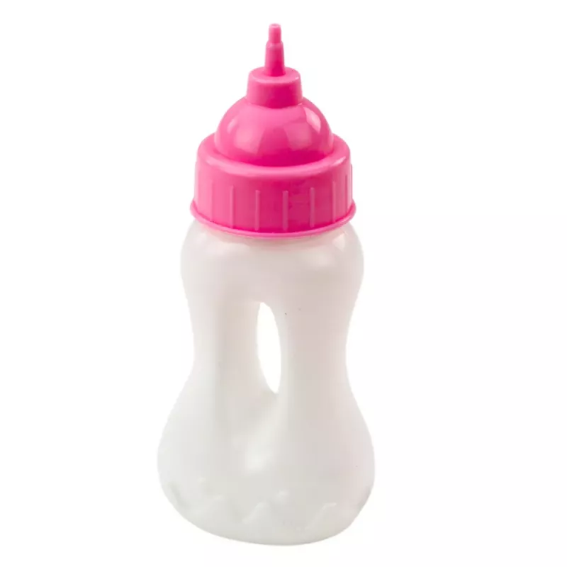 LEAN TOYS Baby Doll With Feeding Bottle Dress Powder Pink Sounds 30cm