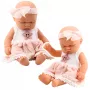 LEAN TOYS Sleeping Baby Doll Pink Lace Dress with Star Headband