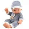 LEAN TOYS Baby Doll in Gray Pajamas with Stars Hat