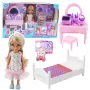 LEAN TOYS Ankiki Doll Set with Crib, Dressing Table and Accessories