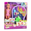 LEAN TOYS Anlily Doll Set On The Beach Pool Palm Tree Accessories 8 pcs