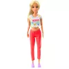LEAN TOYS Anlily Yoga Doll with Exercise Mat, Water Bottle, Gym Bag, Movable Limbs, 29 cm, Blonde Hair, Blue Eyes, Sporty Outfit, for Kids 3+