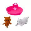LEAN TOYS Mini Doll Set with Dog and Kitten Bed and Food Bowl