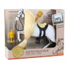 LEAN TOYS Horse With Long Mane Saddle Cup Brush Accessories White