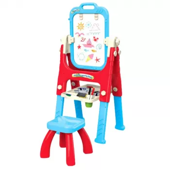 LEAN TOYS 5in1 Educational Board With Chair Multifunctional Accessories Blue