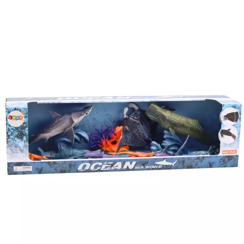 LEAN TOYS Set of Figures Sea Animals Movable Elements Ray