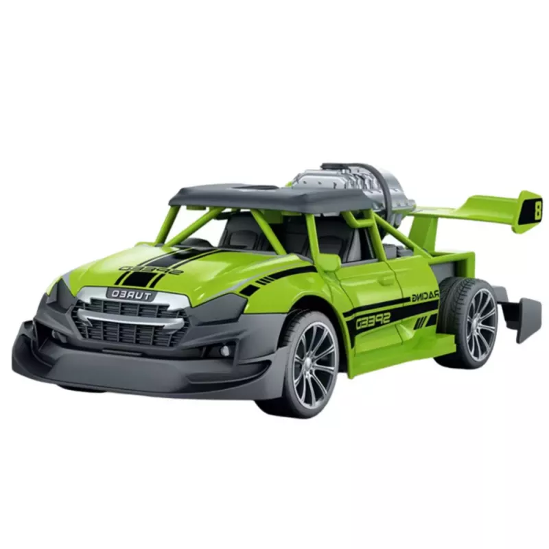 LEAN TOYS Remote Controlled RC Car 1:20 Lights Smoke Effect Green