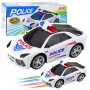 LEAN TOYS Police Car Interactive Lights Sounds Police Car Sports White