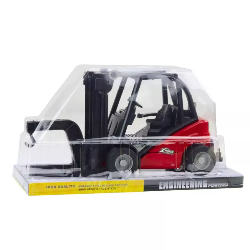 LEAN TOYS Forklift Construction Vehicle Moving Forks Red