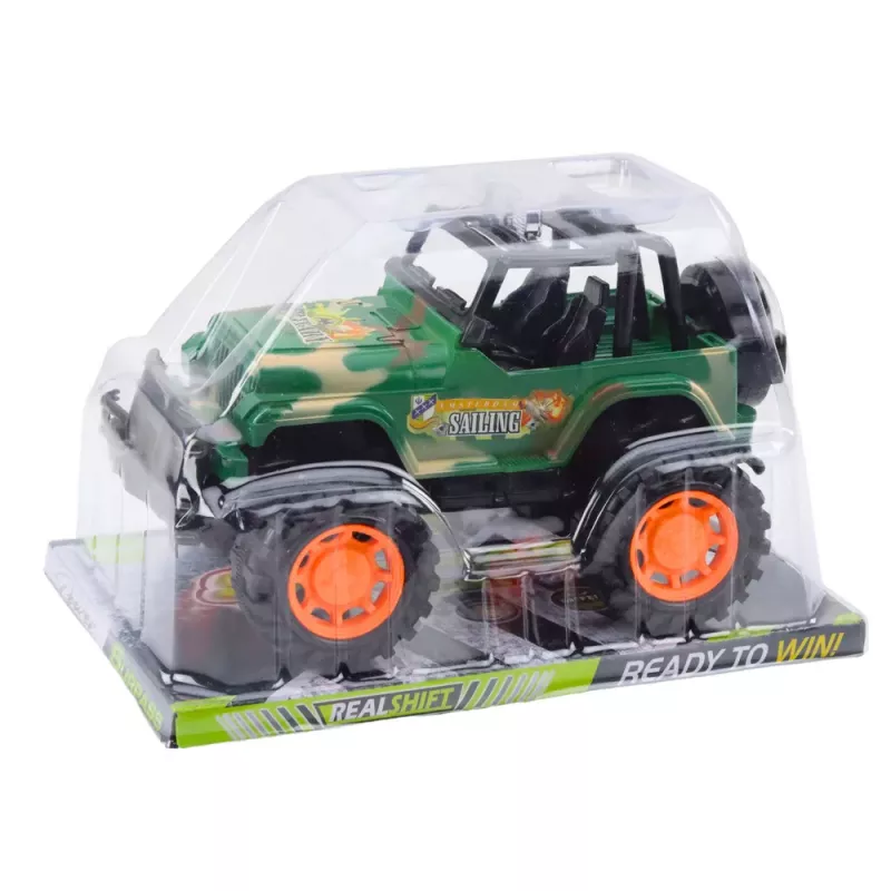 LEAN TOYS Large Military Off-Road Vehicle Green