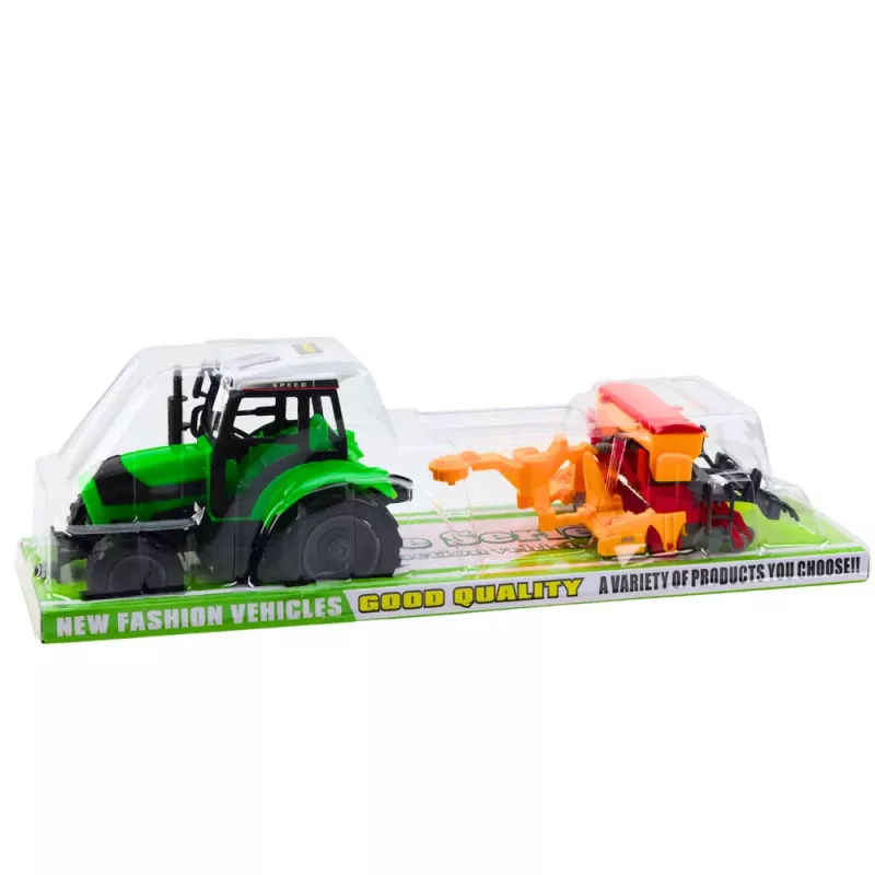 LEAN TOYS Set of Tractor Farm Tractor with Seeder Farm Machine