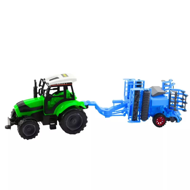 LEAN TOYS Large Agricultural Tractor Set Movable Disc Harrow