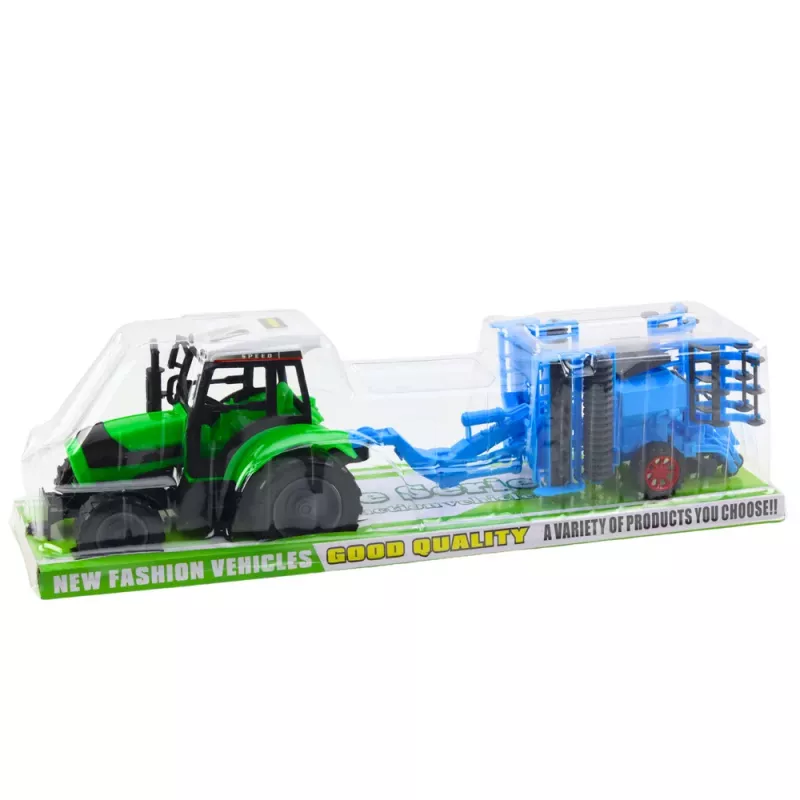 LEAN TOYS Large Agricultural Tractor Set Movable Disc Harrow