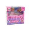 LEAN TOYS Mini Doll in Pajamas Set Pink Bed