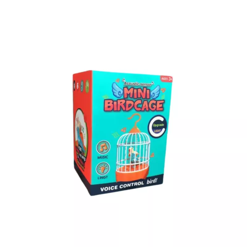 LEAN TOYS Battery Operated Bird Cage with Lights and Sounds - Blue
