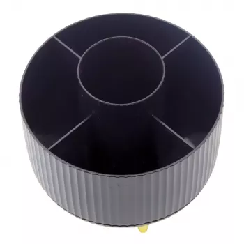 LEAN 360° Rotating Cosmetic Brush Organizer with 5 Compartments Black