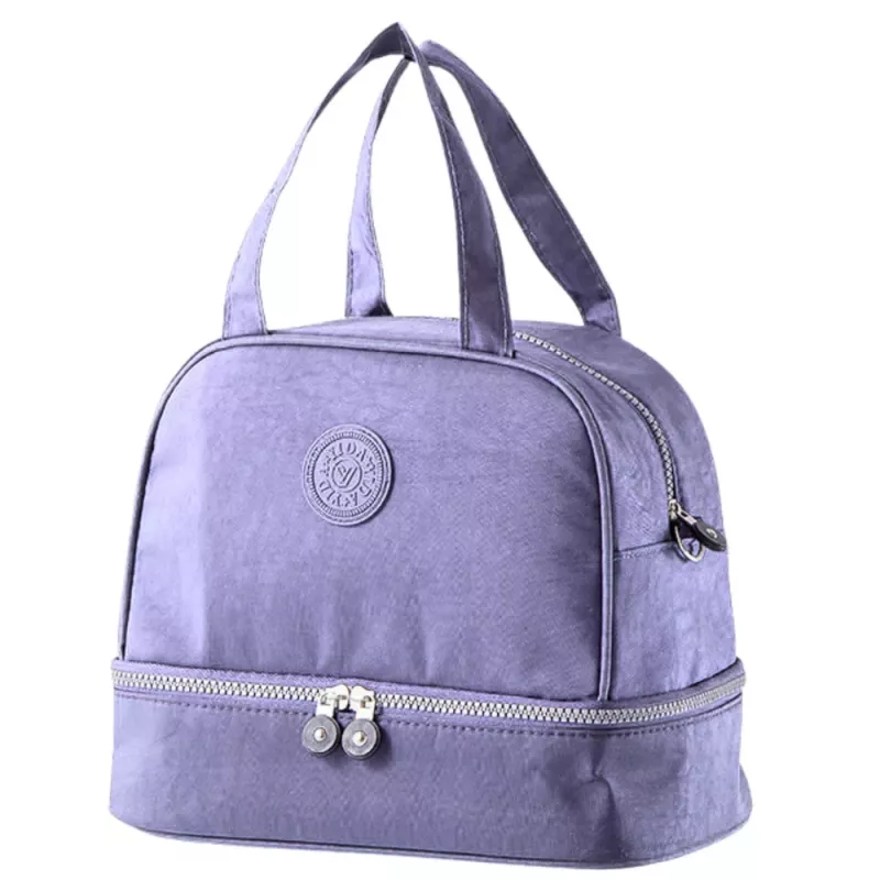 LEAN Thermal Insulating Breakfast Bag with Adjustable Strap Purple 27cm