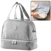 LEAN Thermal Insulating Breakfast Bag with Adjustable Belt Silver 27cm
