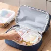 LEAN Thermal Insulating Breakfast Bag with Adjustable Strap Blue 27cm