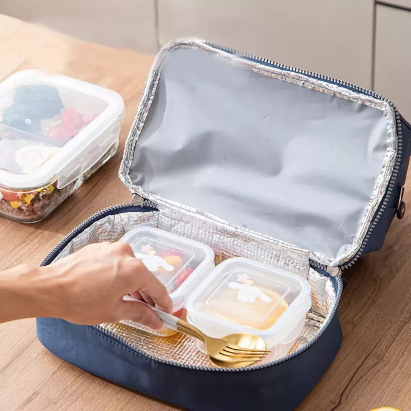 LEAN Thermal Insulating Breakfast Bag with Adjustable Strap Blue 27cm