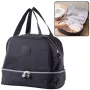 LEAN Thermal Insulating Breakfast Bag with Adjustable Strap Black 27cm