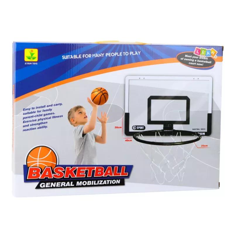 LEAN TOYS Basketball Set Backboard Shield Hoop Ball Pump
