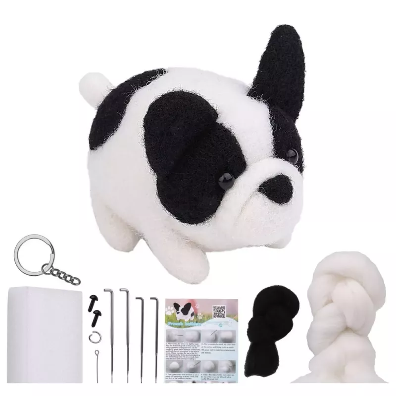 LEAN TOYS DIY Felting Kit - Worsted Wool Dog Cat Mix