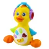 LEAN TOYS Interactive Musical Duck for Toddlers Moves Lights Yellow