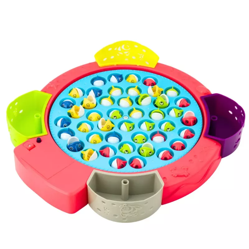 LEAN TOYS Interactive Arcade Game Battery Operated Fishing Pink